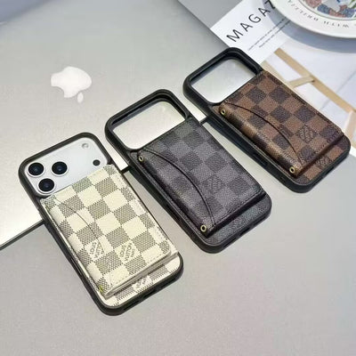 Luxury LV & GG Wallet iPhone Case with Card Holder