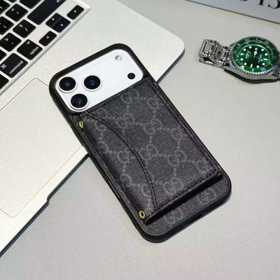 Luxury LV & GG Wallet iPhone Case with Card Holder
