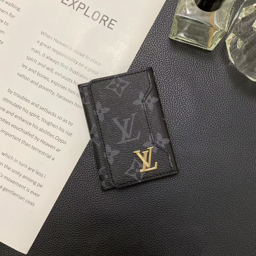 Luxury Monogram Card Holder Wallet – Premium LV Style