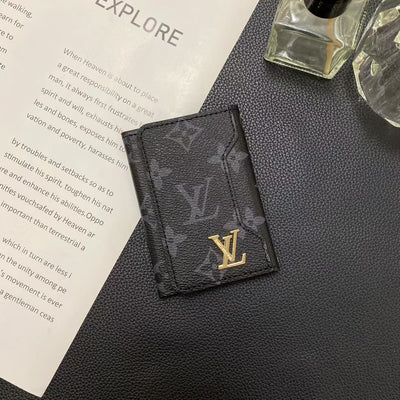 Luxury Monogram Card Holder Wallet – Premium LV Style