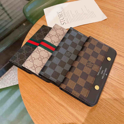 LV iPhone case: sleek design, card holder.