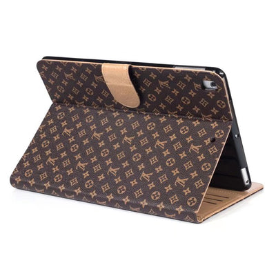 Trendy Luxury LV Monogram iPad Case with Card Holder