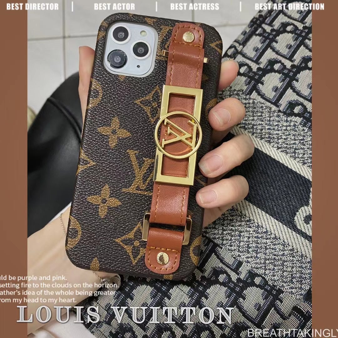  LV iPhone case with hand strap