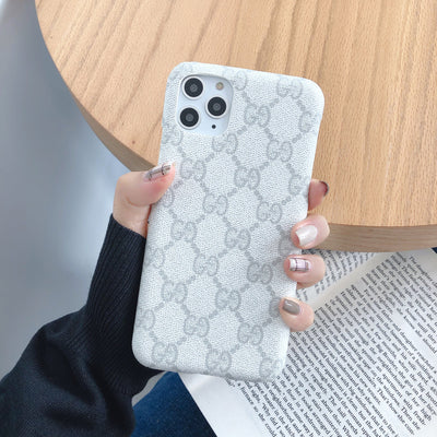 High-quality phone case with luxury designer logos