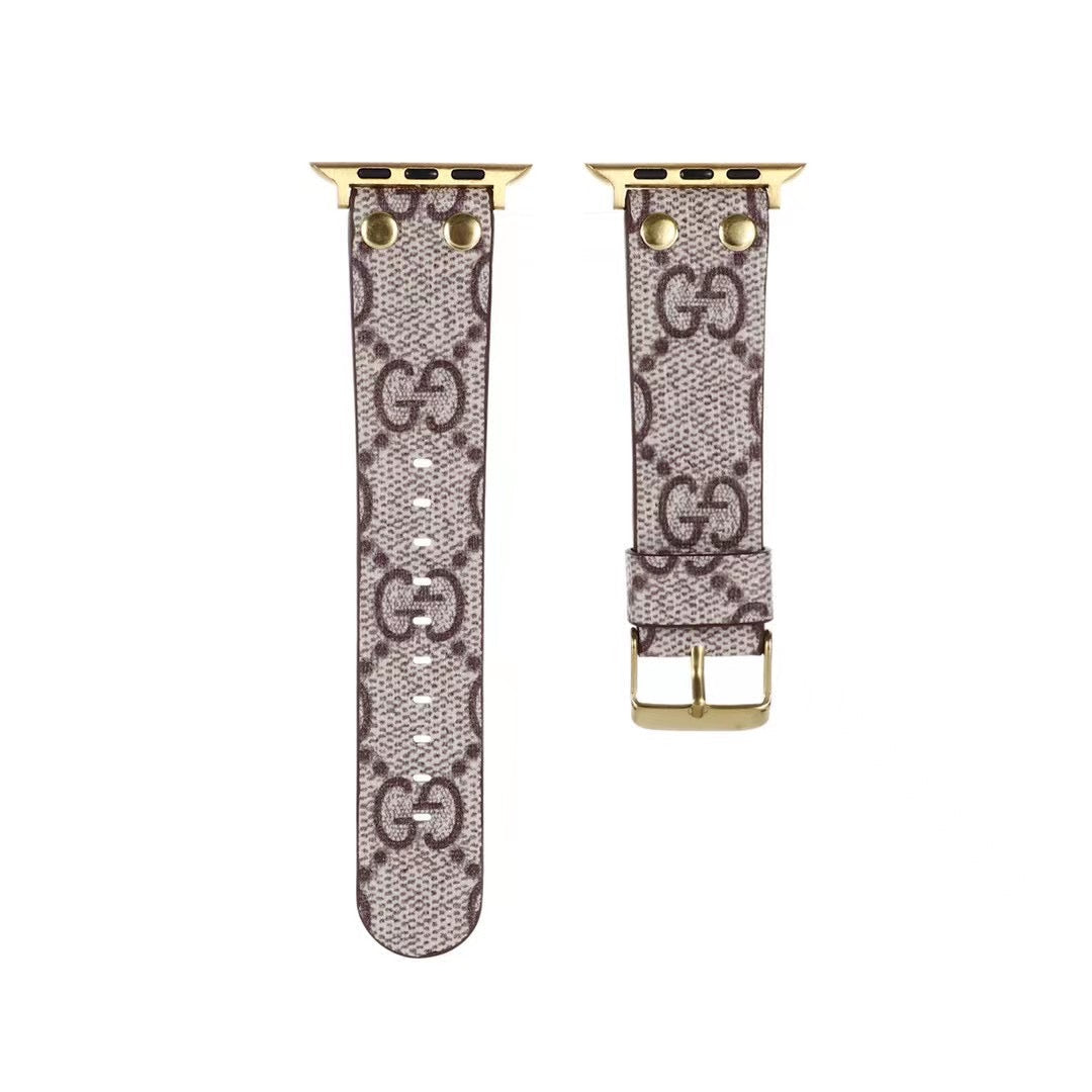 Luxurious LV & GG Strap for Apple Watch Band on display