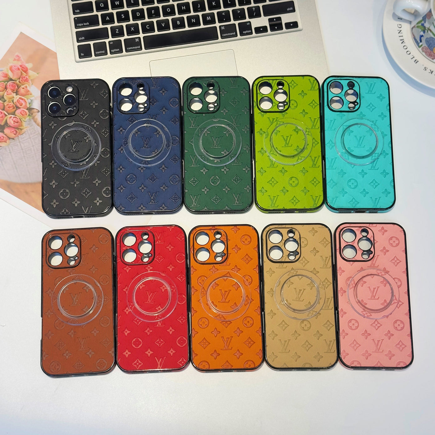 Luxury LV MagSafe Phone Case with Monogram Pattern