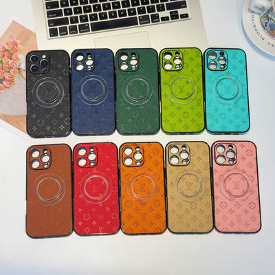Luxury LV MagSafe Phone Case with Monogram Pattern