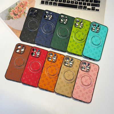 Luxury LV MagSafe Phone Case with Monogram Pattern