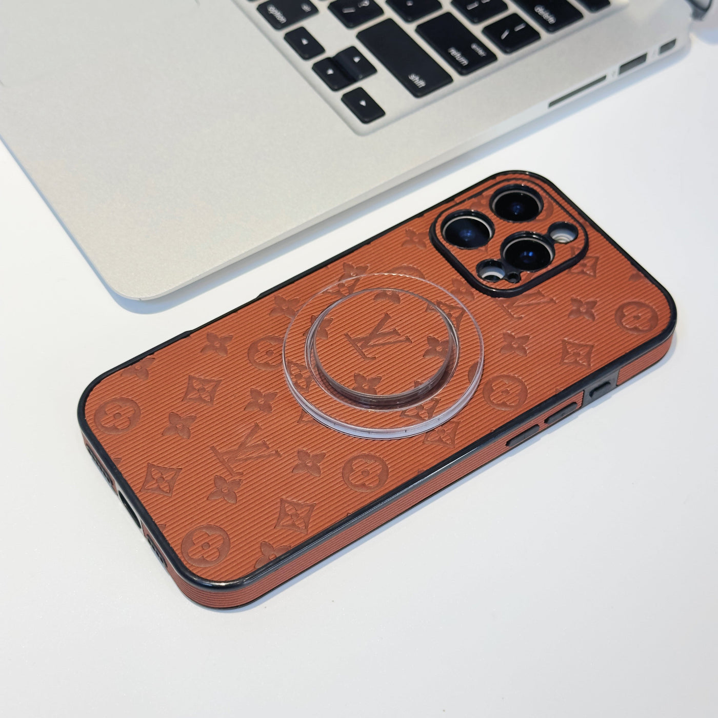 Luxury LV MagSafe Phone Case with Monogram Pattern