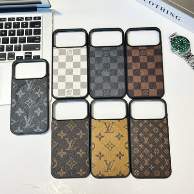 Luxury Monogram &amp; Check Pattern iPhone Case