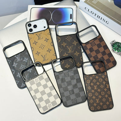 Luxury Monogram &amp; Check Pattern iPhone Case
