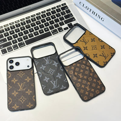 Luxury Monogram &amp; Check Pattern iPhone Case