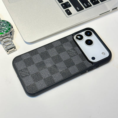 Luxury Monogram &amp; Check Pattern iPhone Case