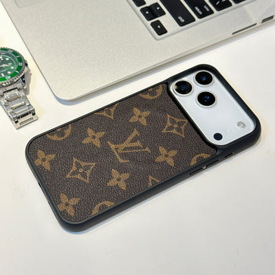 Luxury Monogram &amp; Check Pattern iPhone Case
