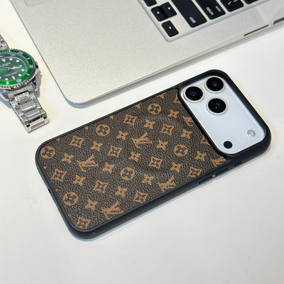 Luxury Monogram &amp; Check Pattern iPhone Case
