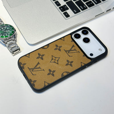 Luxury Monogram &amp; Check Pattern iPhone Case