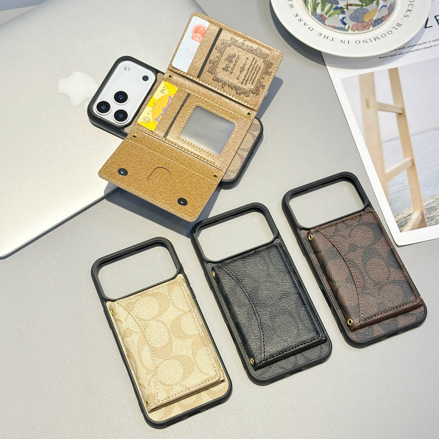 Luxury Classic Monogram Wallet iPhone Case