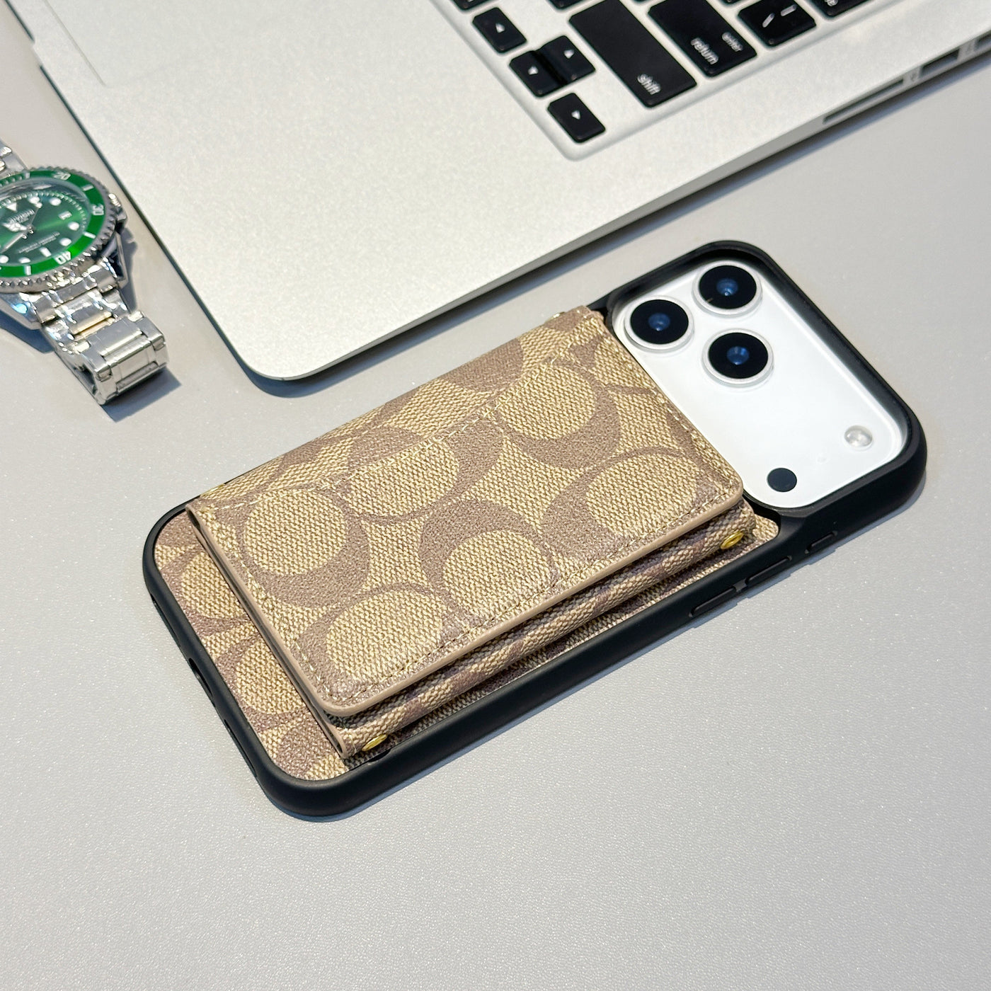 Luxury Classic Monogram Wallet iPhone Case