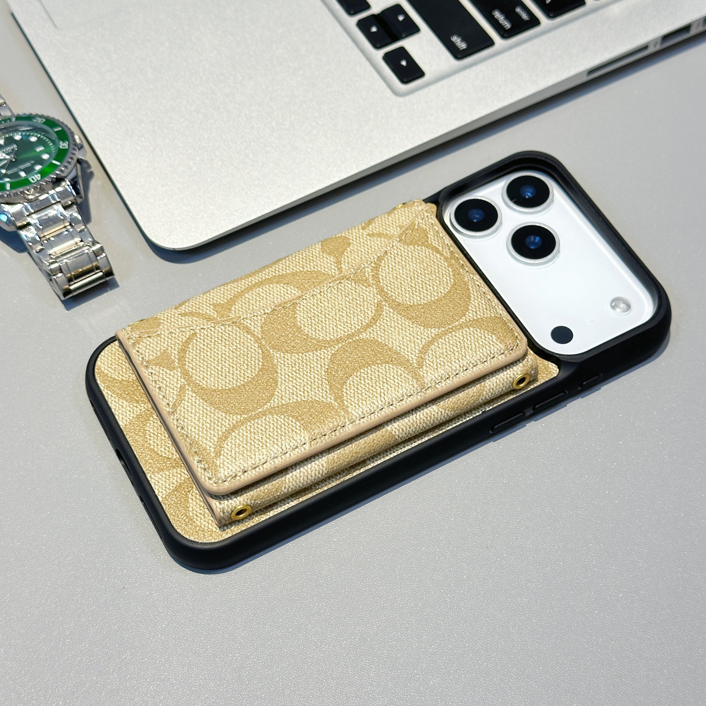 Luxury Classic Monogram Wallet iPhone Case