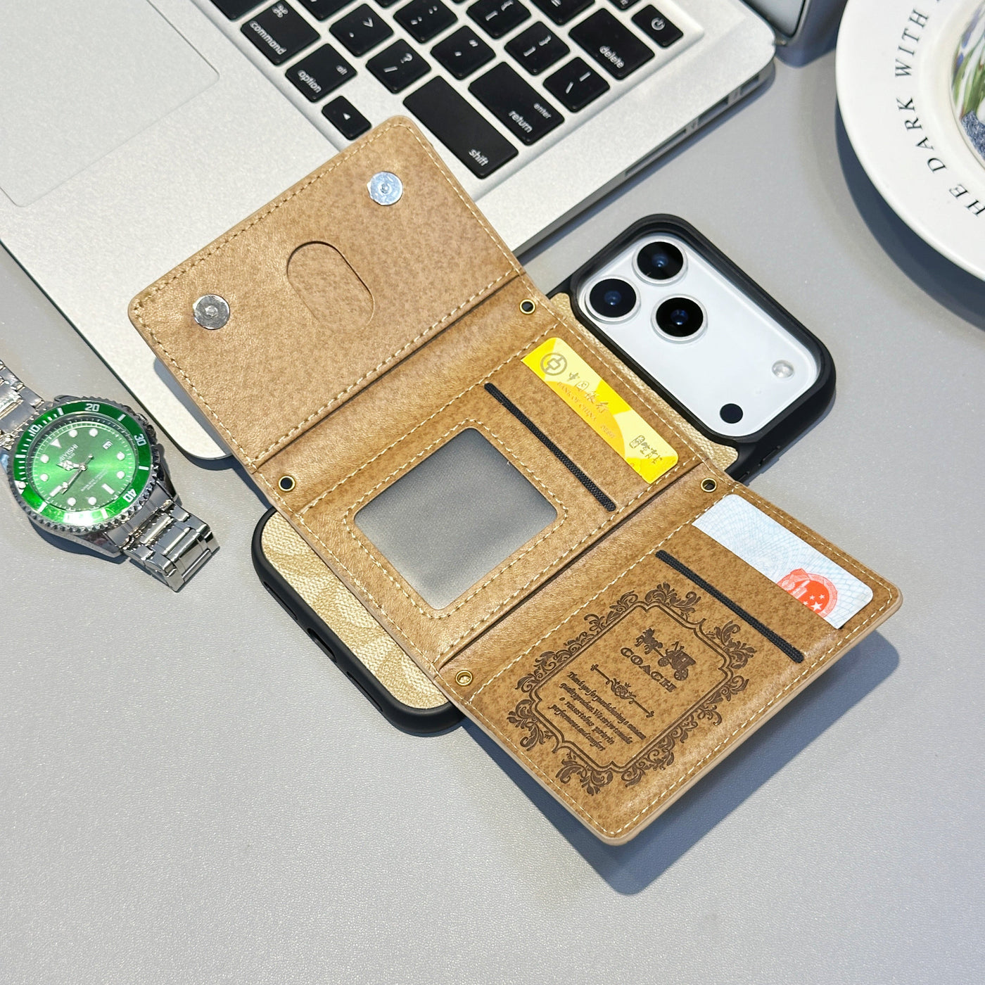 Luxury Classic Monogram Wallet iPhone Case