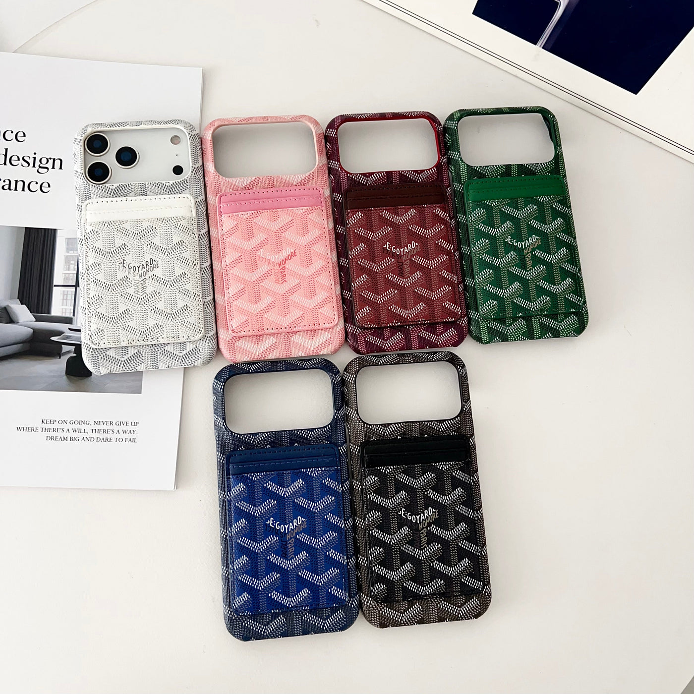 Luxury GY iPhone Wallet Case with MagSafe & Card Holder