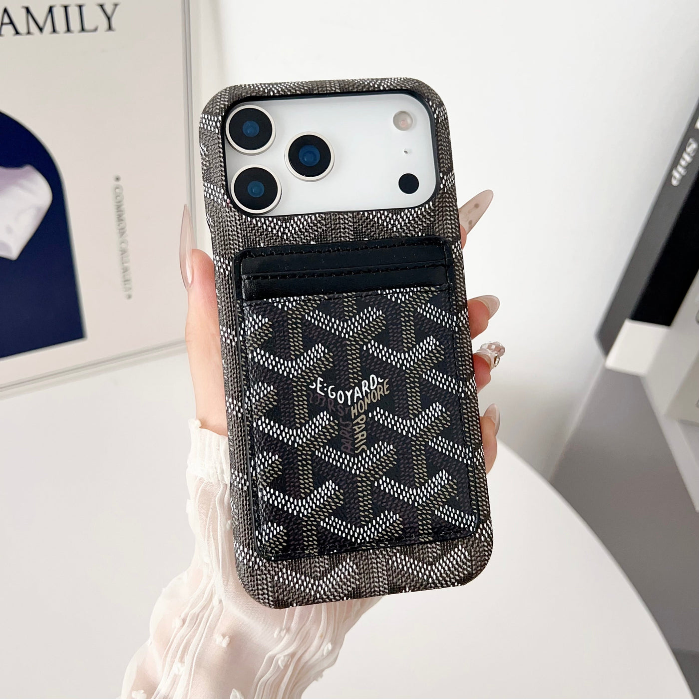 Luxury GY iPhone Wallet Case with MagSafe & Card Holder