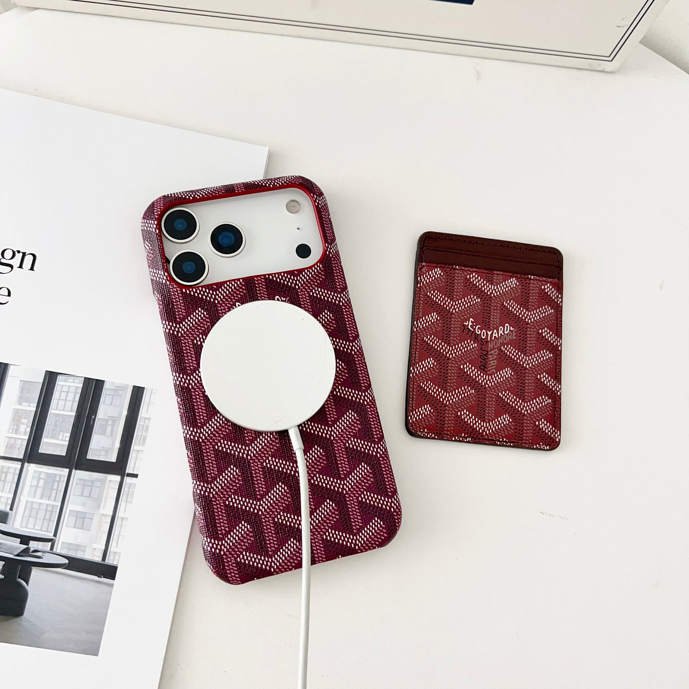 Luxury GY iPhone Wallet Case with MagSafe & Card Holder