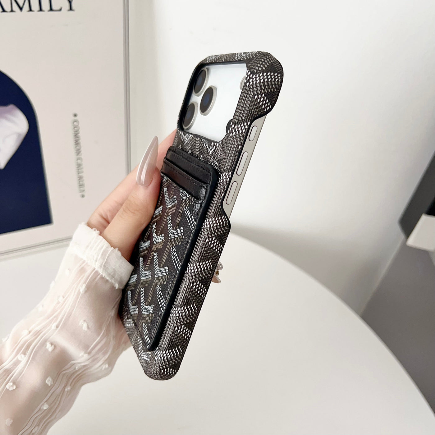 Luxury GY iPhone Wallet Case with MagSafe & Card Holder