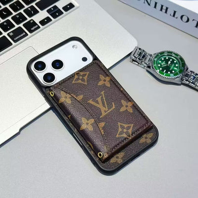 Luxury LV & GG Wallet iPhone Case with Card Holder