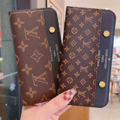 LV iPhone case: sleek design, card holder.