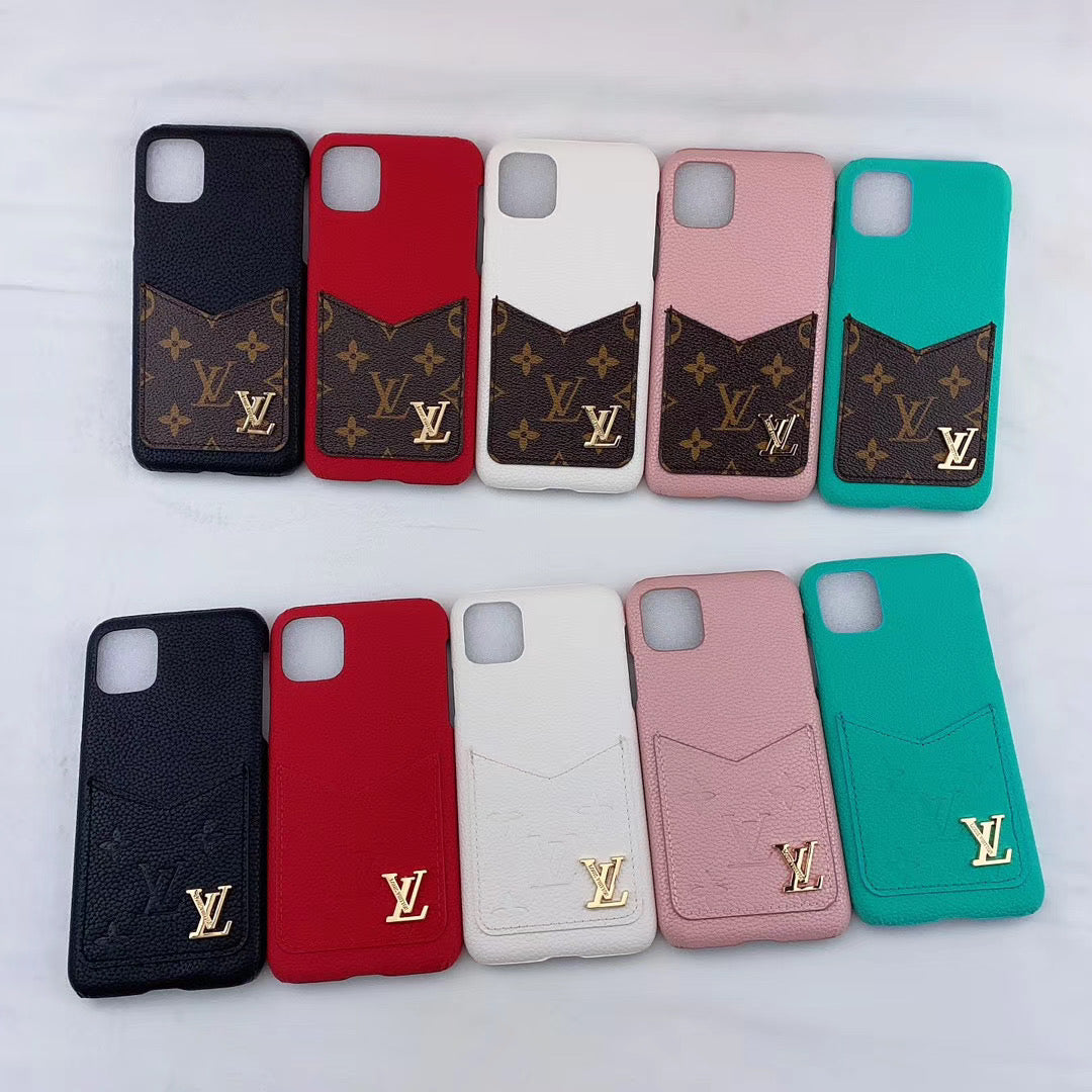 Classic LV iPhone Case with Built-In Card Pocket