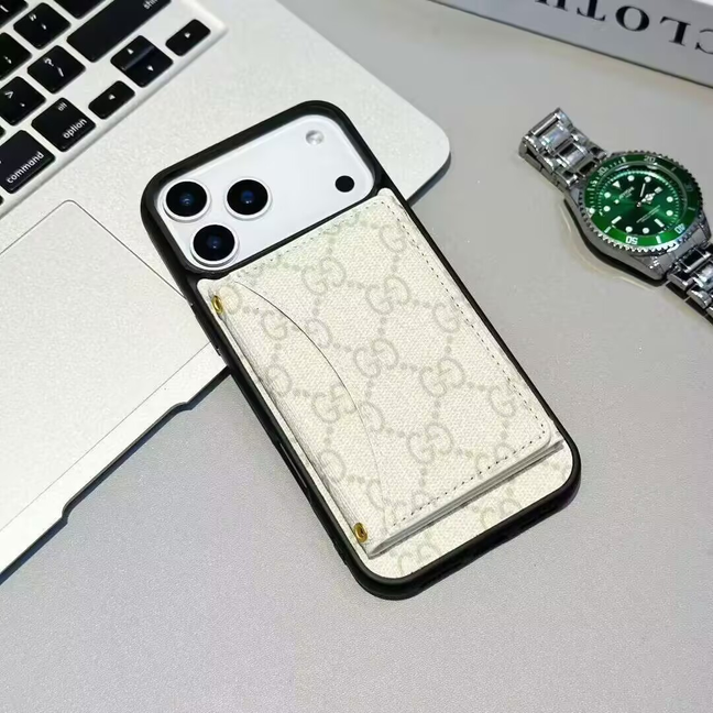 Luxury LV & GG Wallet iPhone Case with Card Holder