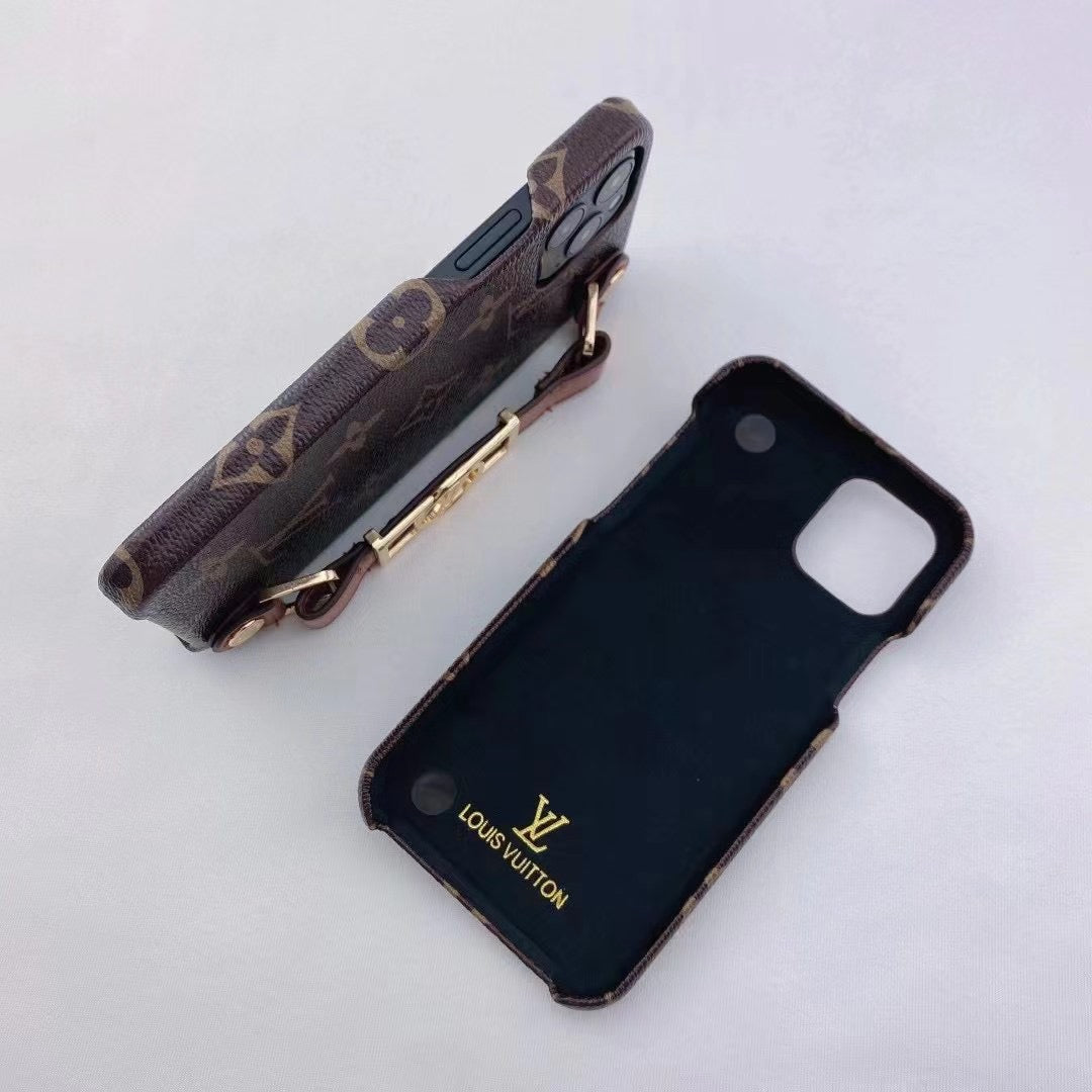 Stylish iPhone case featuring LV monogram pattern