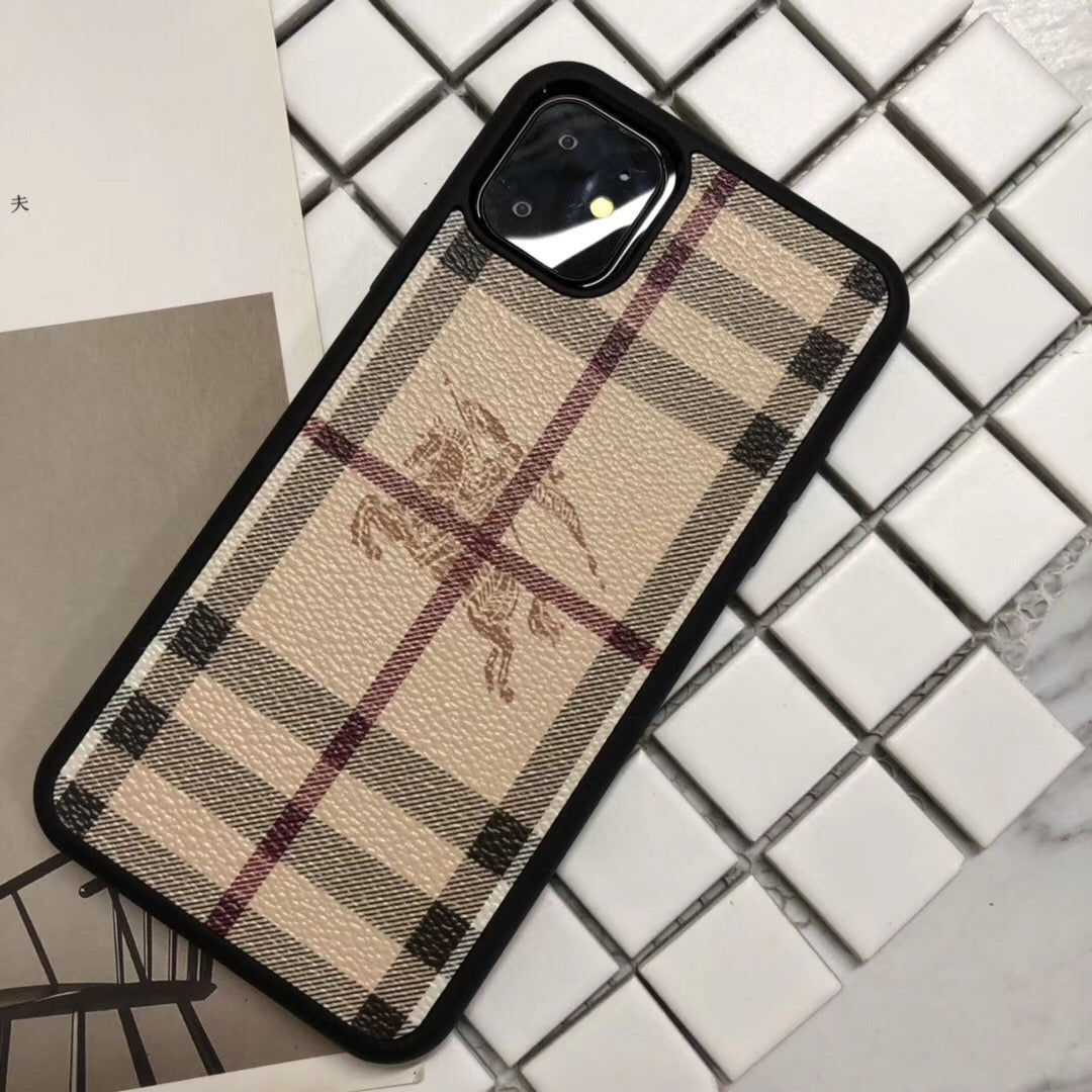 Elegant LV Supreme Burberry iPhone Case with premium craftsmanship