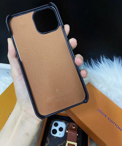 Premium LV iPhone case with convenient hand strap