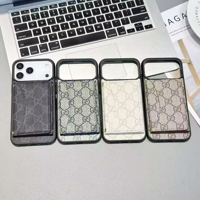 Luxury LV & GG Wallet iPhone Case with Card Holder