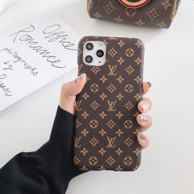 Sleek black Samsung case with LV, Supreme, and Gucci logos